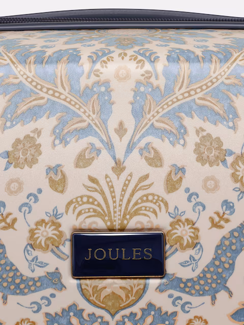 Joules Damask Print Medium Four Wheel Hard Shell Suitcase