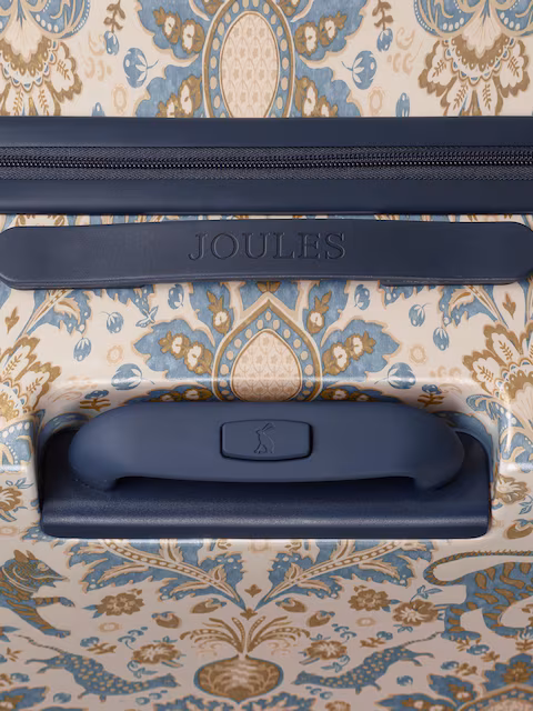 Joules Joules Damask Print Large Four Wheel Hard Shell Suitcase
