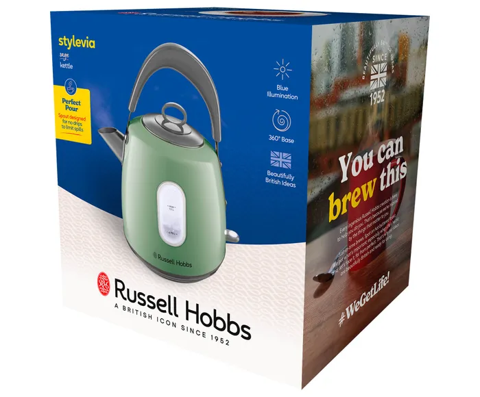 Russell Hobbs Stylevia Kettle - Sage Green
