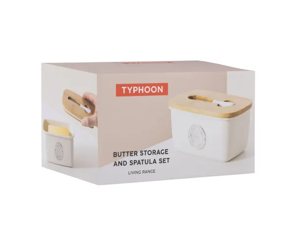 Typhoon Living Butter Dish With Spatula Set