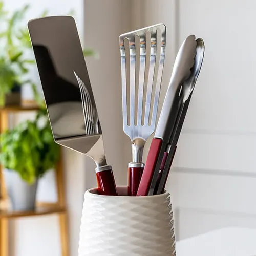 KitchenAid 3 Piece Indoor Grilling Set - Empire Red