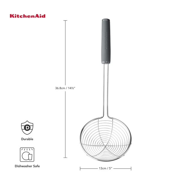 KitchenAid Soft Grip Skimmer - Charcoal Grey