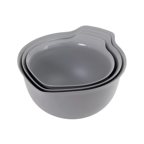 KitchenAid 3pc Nesting Mixing Bowl Set - Charcoal Grey