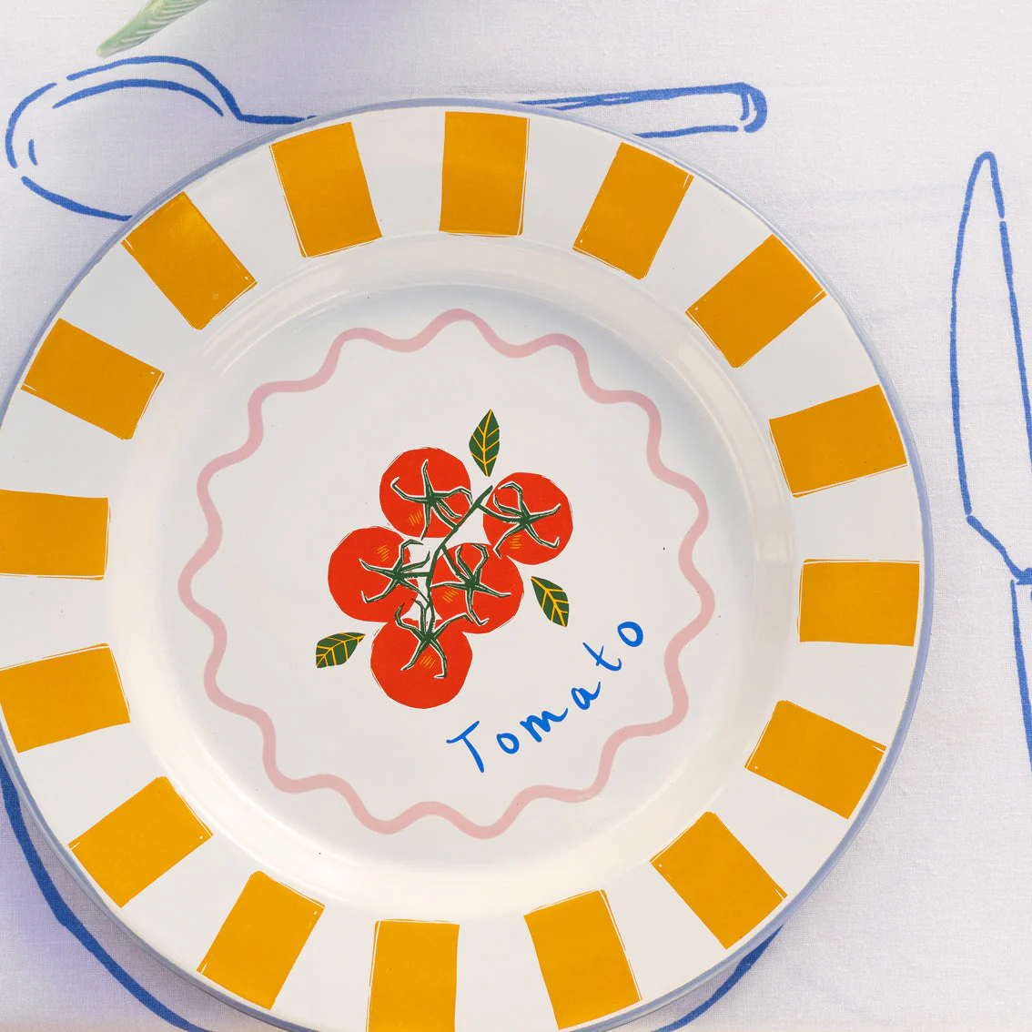 Talking Tables Bon Appetit Enamel Plate Tomato - 25cm