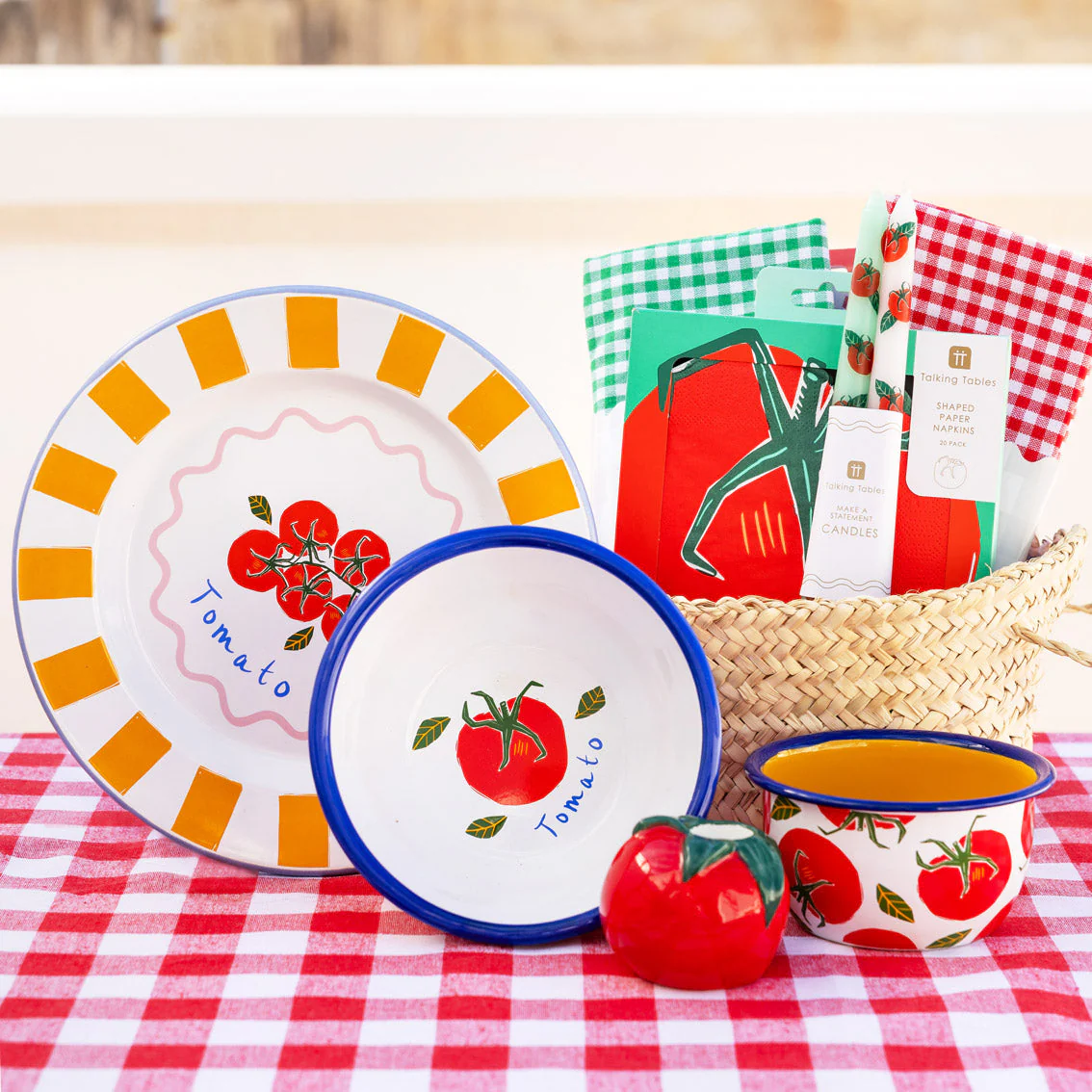 Talking Tables Bon Appetit Enamel Plate Tomato - 25cm