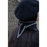 Oats & Rice Bronte Spindle-shaped Knitted Cashmere Scarf Ebony Black