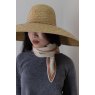 Oats & Rice Bronte Spindle-shaped Knitted Cashmere Scarf Cotton White