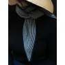 Oats & Rice Sailor Cashmere Rib Neck Scarf Navy
