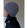 Oats & Rice Seafarer Cashmere Ribbed Beanie Grey