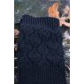 Oats & Rice Leaf Knit Cashmere Fingerless Arm Warmer Black