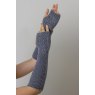 Oats & Rice Leaf Knit Cashmere Fingerless Arm Warmer Grey