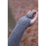 Oats & Rice Leaf Knit Cashmere Fingerless Arm Warmer Grey