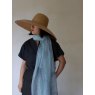 Oats & Rice Strokes Print Cashmere Sarong Mint Blue
