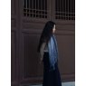 Oats & Rice Hana Dip Dyed Cashmere Shawl Navy