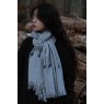 Oats & Rice Seedling Cashmere Scarf Pewter