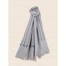 Oats & Rice Seedling Cashmere Scarf Pewter