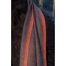 Oats & Rice Flame Orange Brim Herringbone Cashmere Scarf