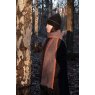 Oats & Rice Flame Orange Brim Herringbone Cashmere Scarf