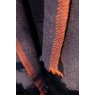 Oats & Rice Flame Orange Brim Herringbone Cashmere Scarf