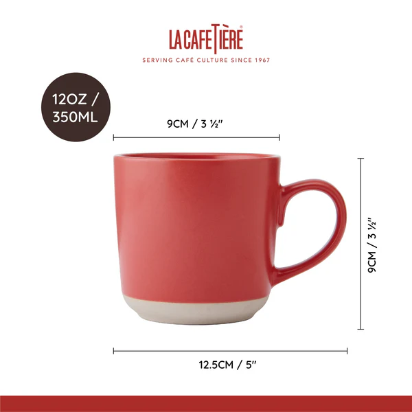 La Cafetière Ceramic Mug 350ml - Red