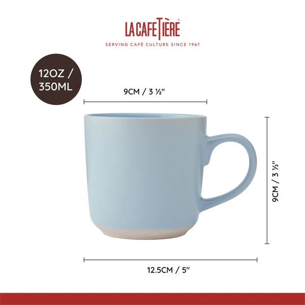 La Cafetière Ceramic Mug 350ml - Sky Blue