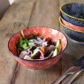 KitchenCraft Bowls Set of 4 - Red and Black Design