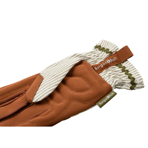Burgon & Ball Olive Stripe Gardening Gloves - One Size
