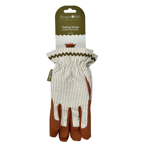 Burgon & Ball Burgon & Ball Olive Stripe Gardening Gloves - One Size