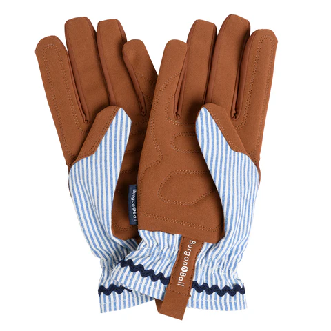 Burgon & Ball Blue Stripe Gardening Gloves - One Size