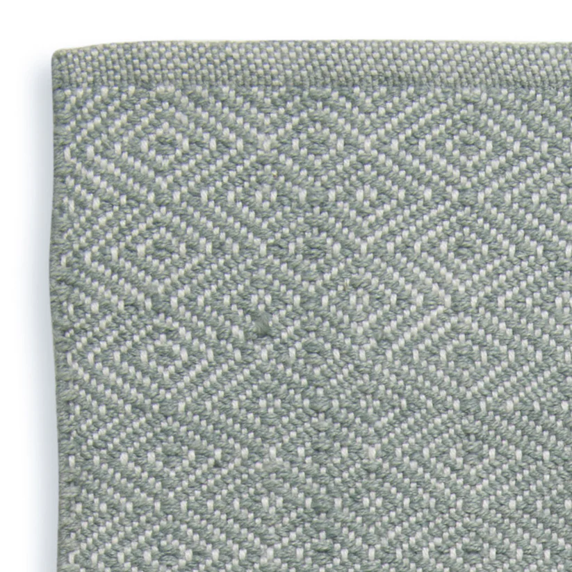 Weaver Green Diamond Dove Grey Rug 90x60cm