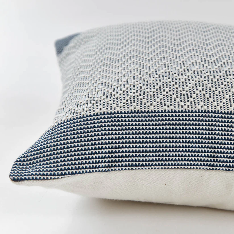 Weaver Green Chevron Navy Cushion