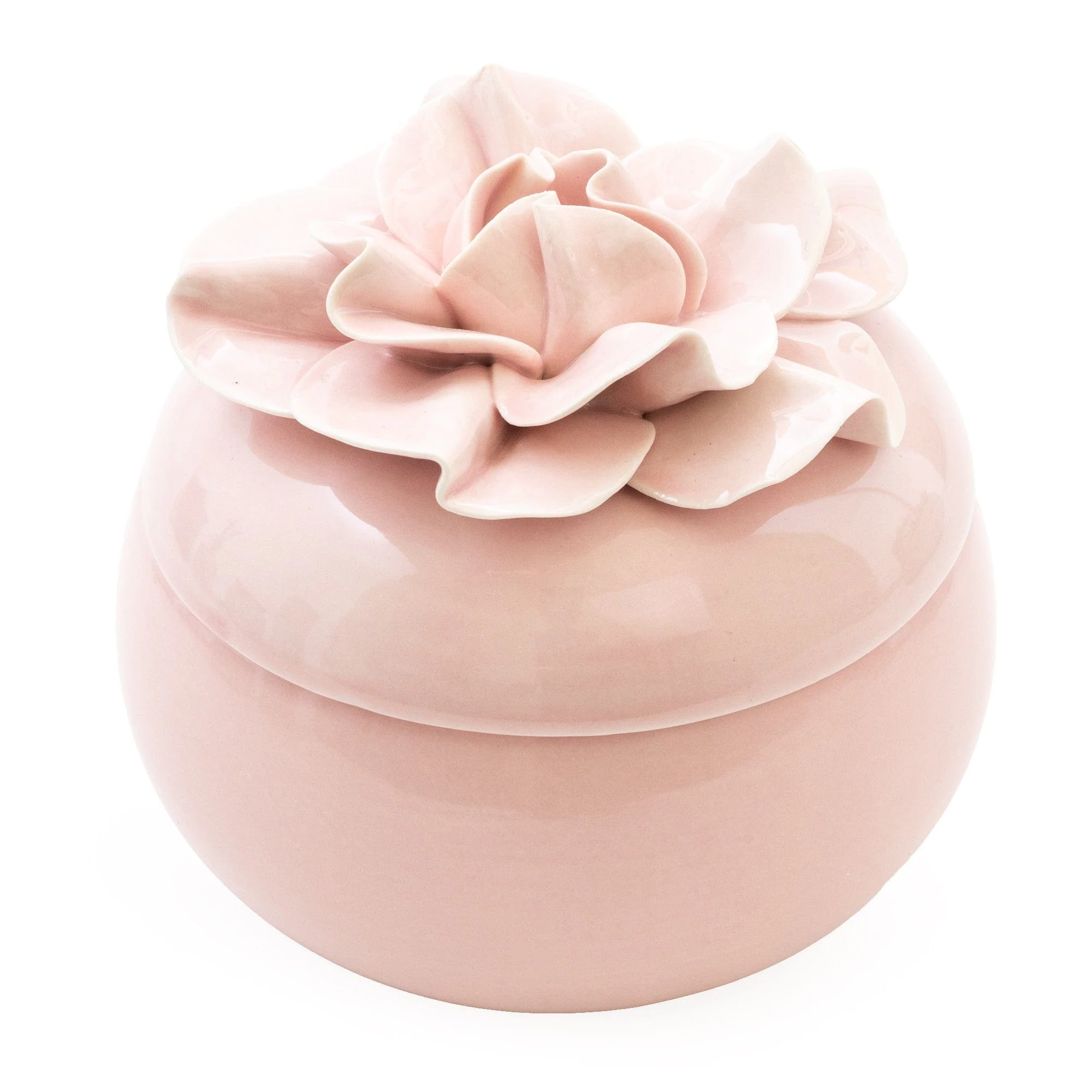 Jeff Banks Ceramic Flower Candle Pot - Blush