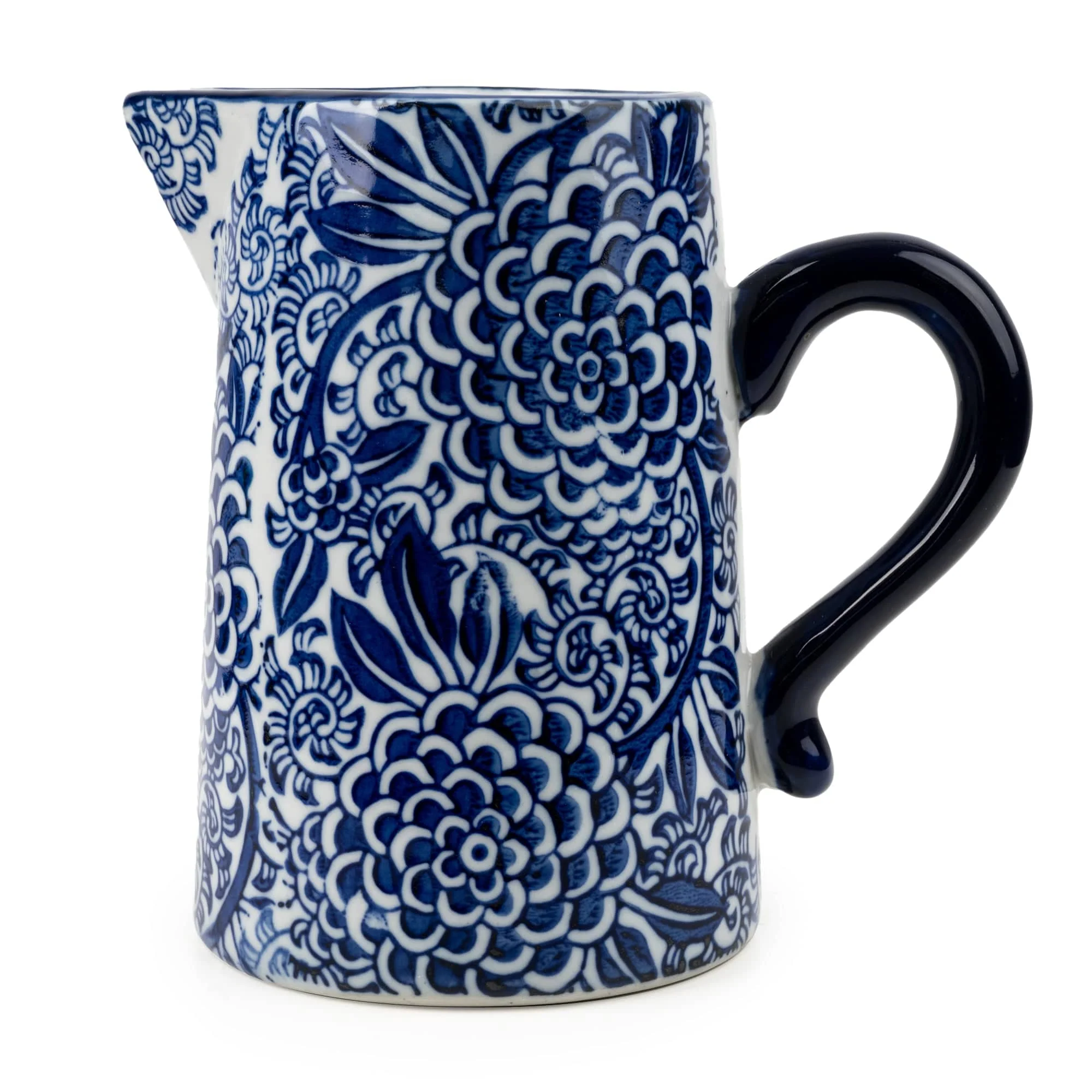 Candlelight Milk Jug Blue/White 14cm