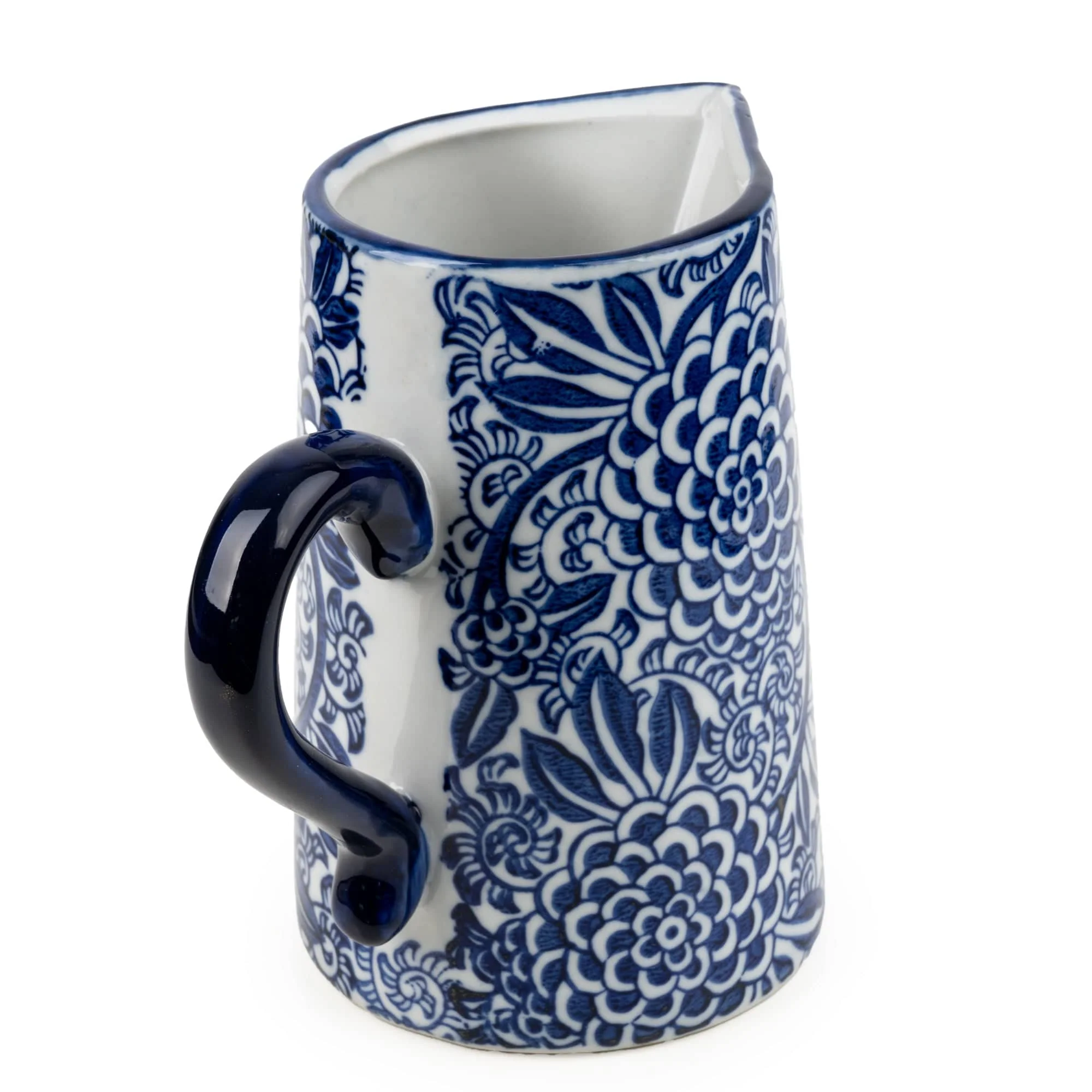 Candlelight Milk Jug Blue/White 14cm