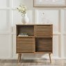 Pacific  Pacific Larvik Natural Eucalyptus Wood 2 Door 2 Shelf Unit