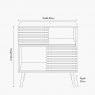 Pacific  Pacific Larvik Natural Eucalyptus Wood 2 Door 2 Shelf Unit