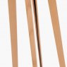 Pacific Whitby Natural Wood Tapered 4 Post Floor Lamp & Linen Shade