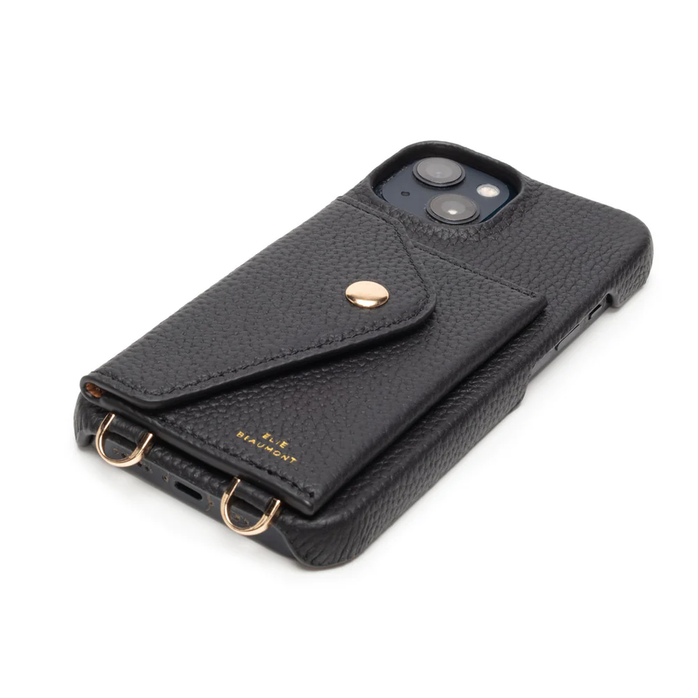 Elie Beaumont Leather iPhone Case - Black