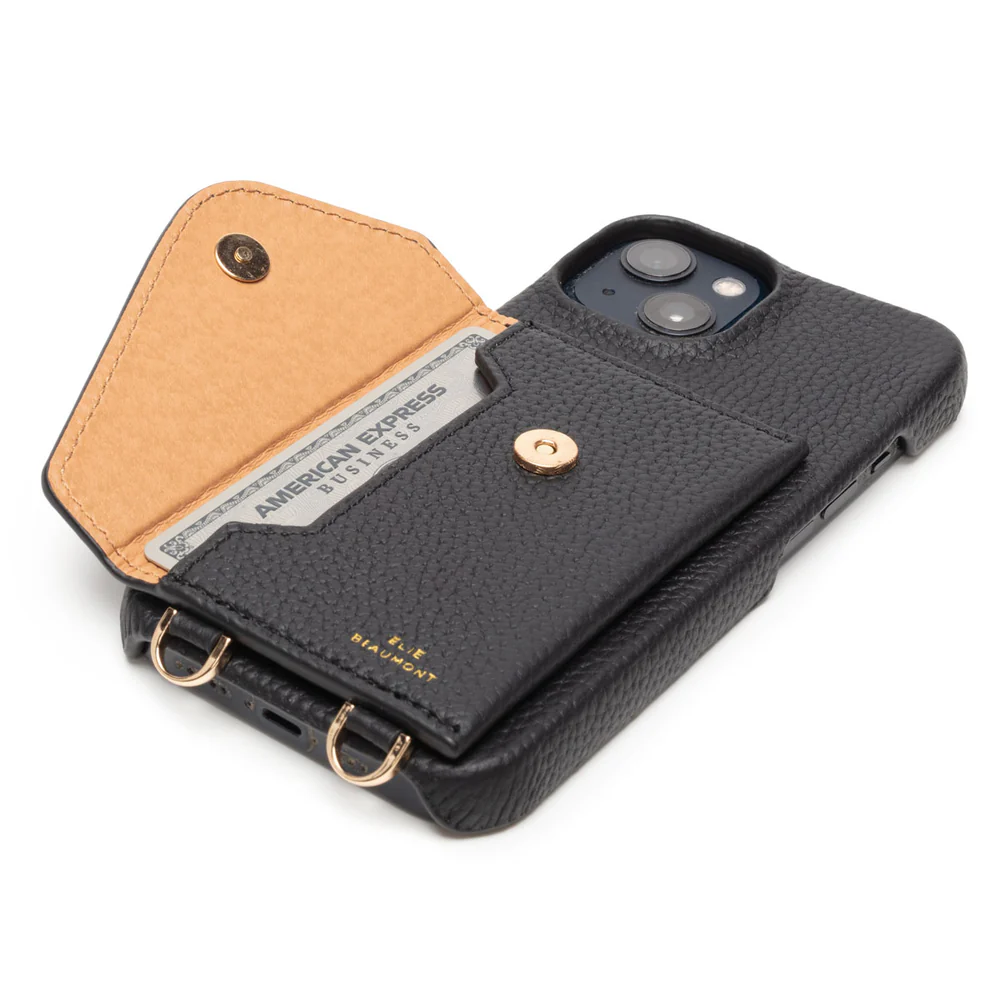 Elie Beaumont Leather iPhone Case - Black