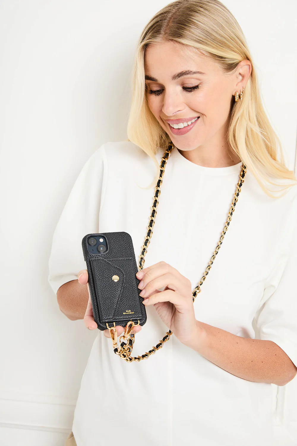 Elie Beaumont Elie Beaumont Leather iPhone Case - Black