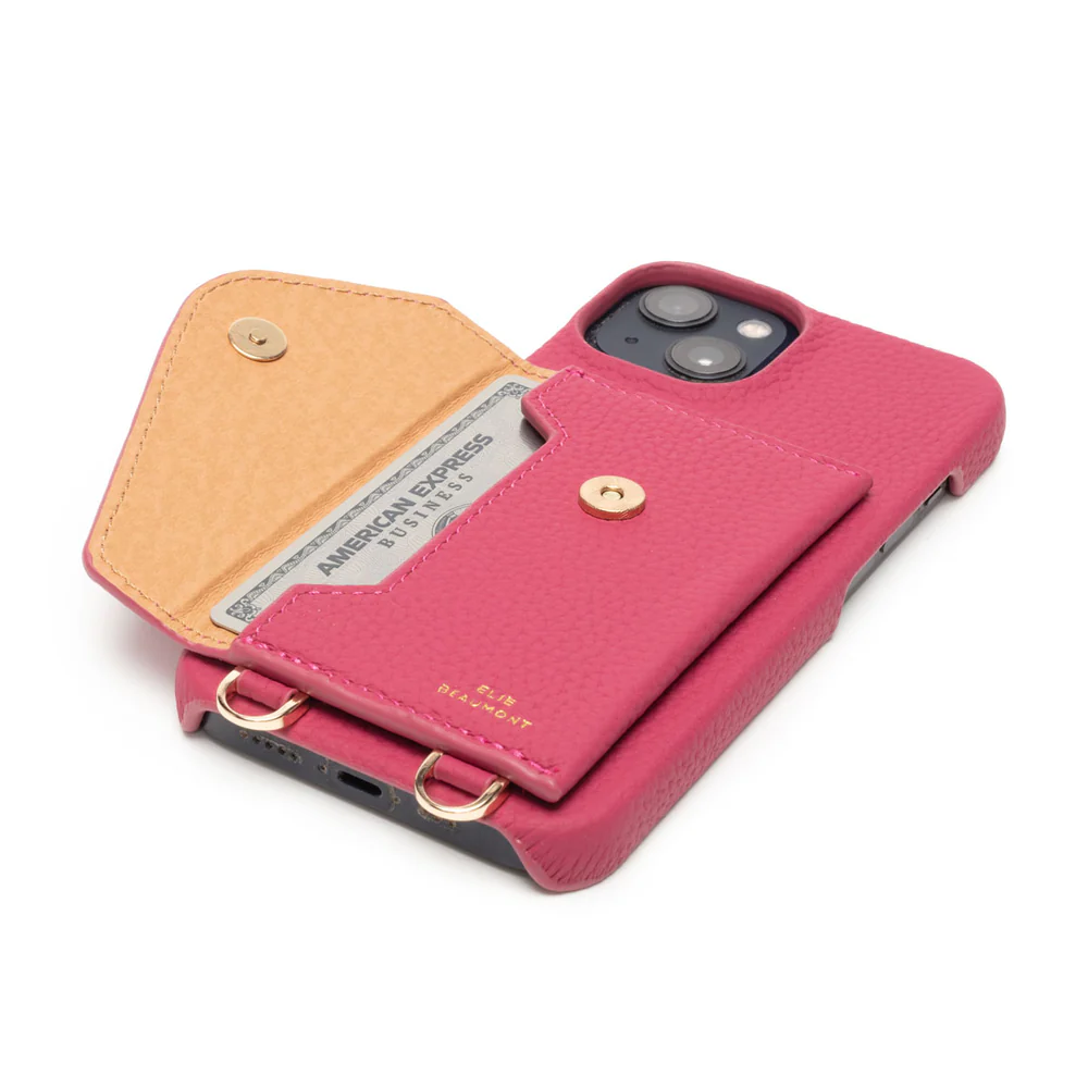 Elie Beaumont Leather iPhone Case - Berry
