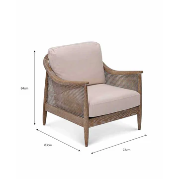 Rattan Armchair Oatmeal