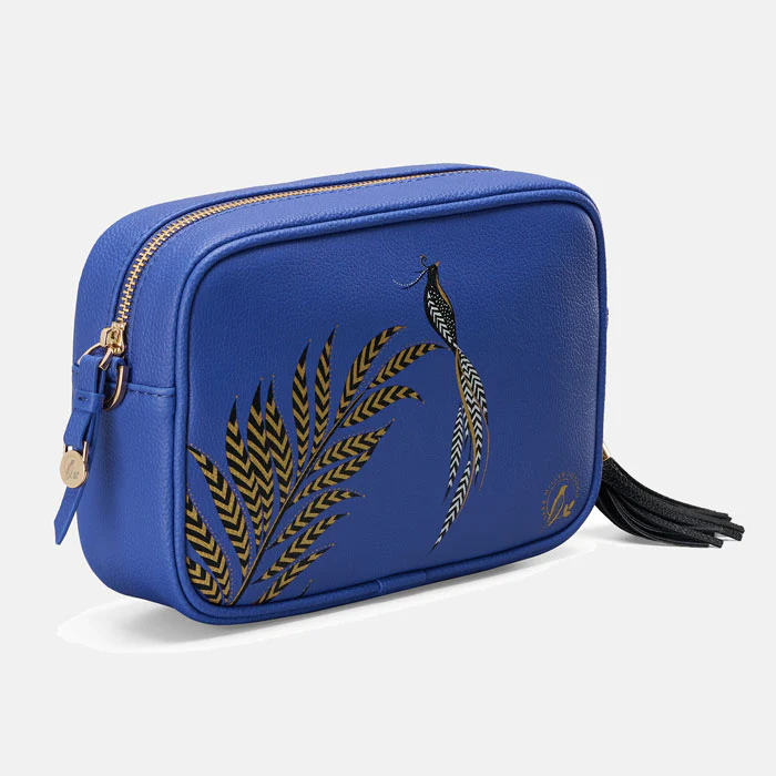 Sara Miller Camera Crossbody Bag - Blue Botanic