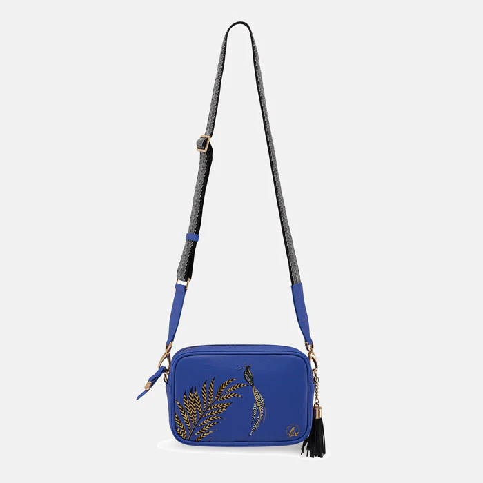 Sara Miller Camera Crossbody Bag - Blue Botanic