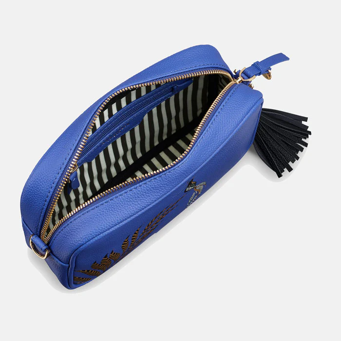 Sara Miller Camera Crossbody Bag - Blue Botanic