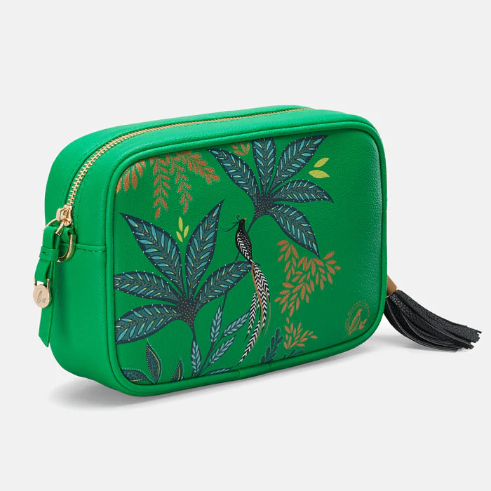 Sara Miller Camera Crossbody Bag- Green Botanic
