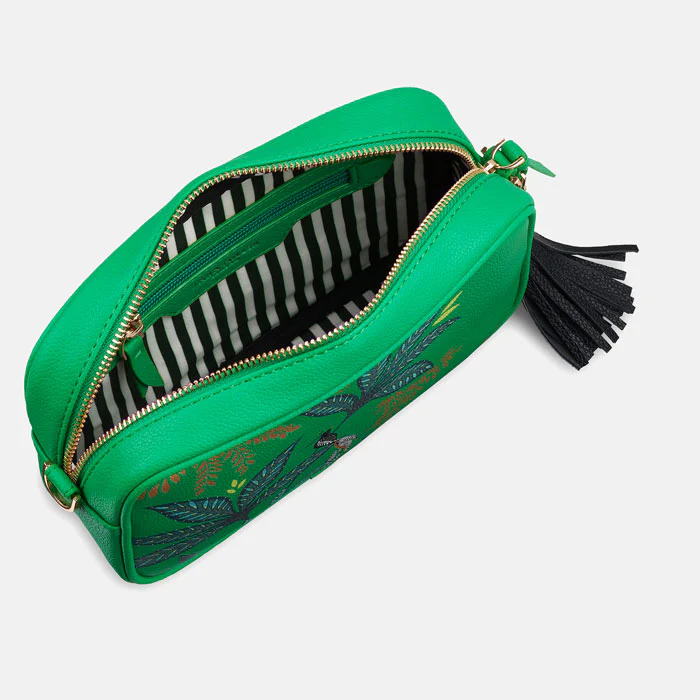 Sara Miller Camera Crossbody Bag- Green Botanic