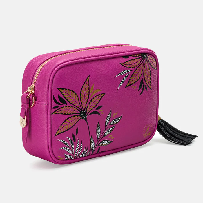 Sara Miller Camera Crossbody Bag - Pink Botanic