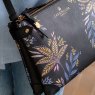 Sara Miller Zip Top Crossbody Bag- Black Botanic