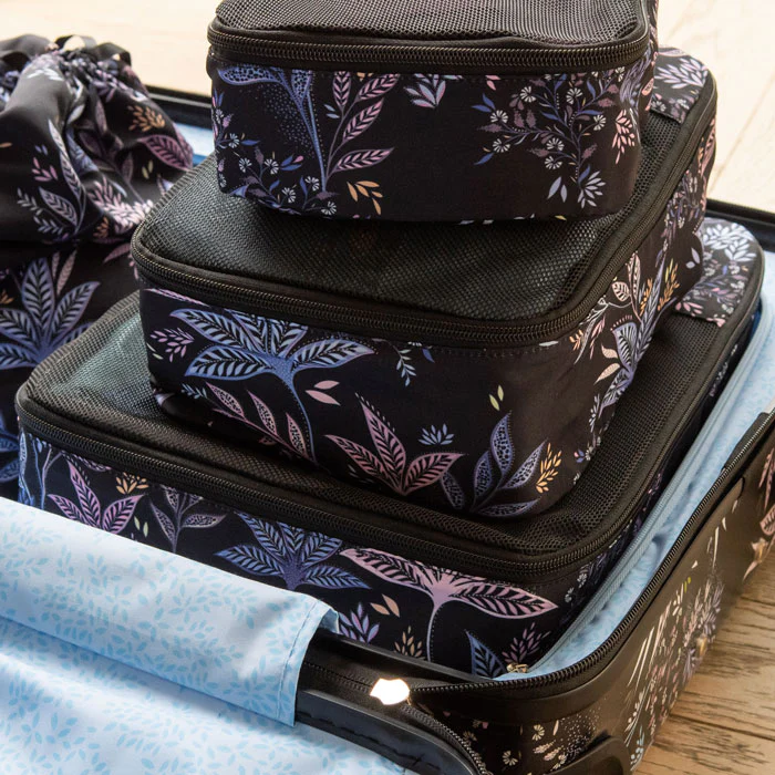 Sara Miller London Sara Miller Packing Cube Set - Black Botanic